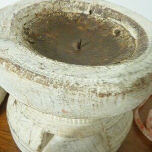 Vintage Indian Seed Extractor Candle Holder